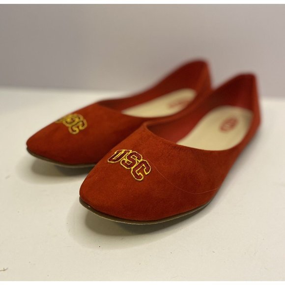USC Women's Red Flats - Picture 1 of 10